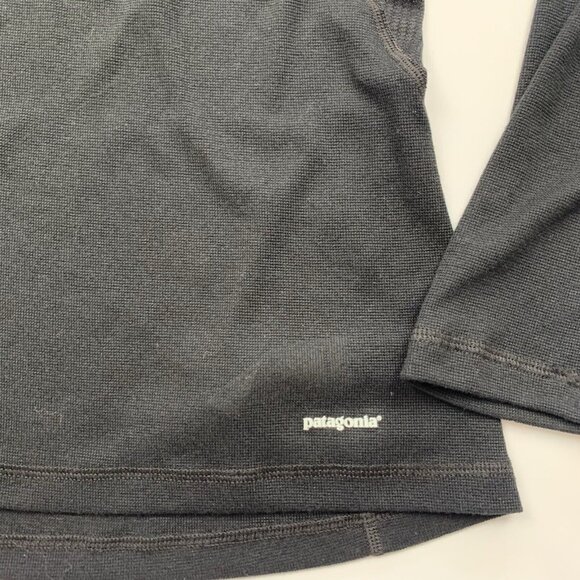 Patagonia Women M Long Sleeve Black Capilene Performance Base Layer Polyester - Picture 2 of 8